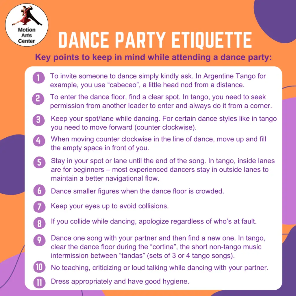 Dance Party Etiquette